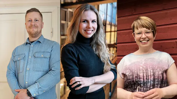 Kuvassa OP Varsinais-Suomen hallintoneuvoston jäsenet Eero Mäkipää, Eini Haaja ja Hanna Sieppi