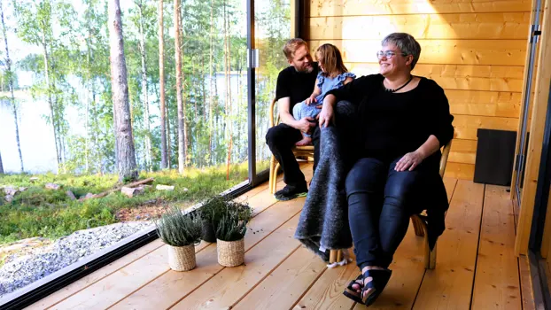 Leppäsen perhe kotonaan